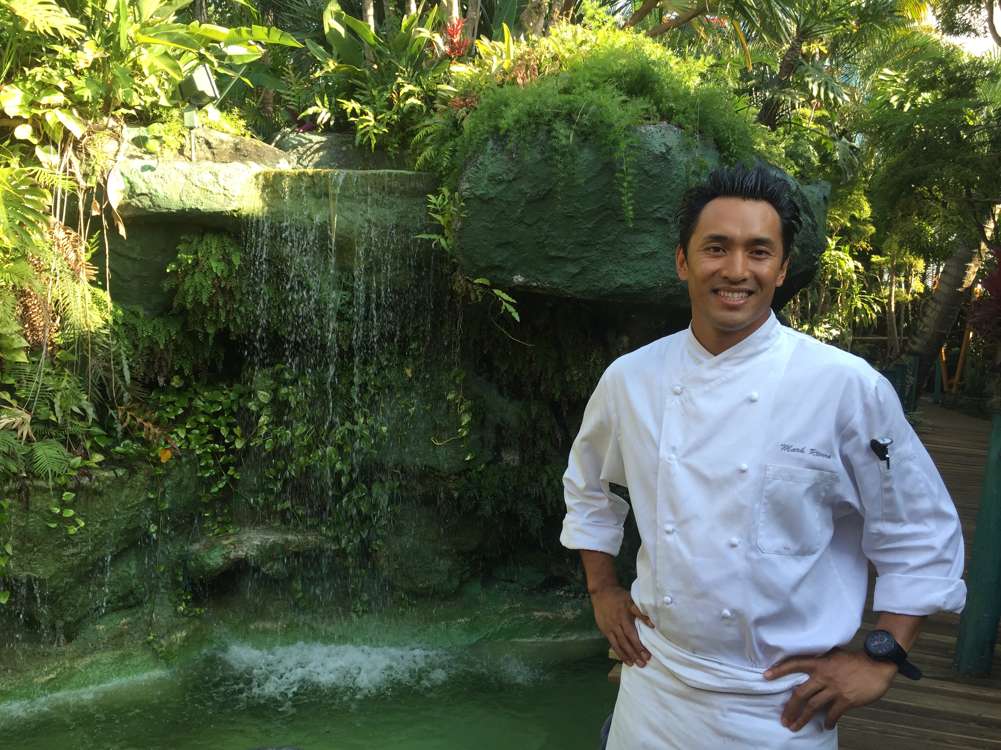 Chef Mark Rivera in the Beautiful Mai-Kai Gardens