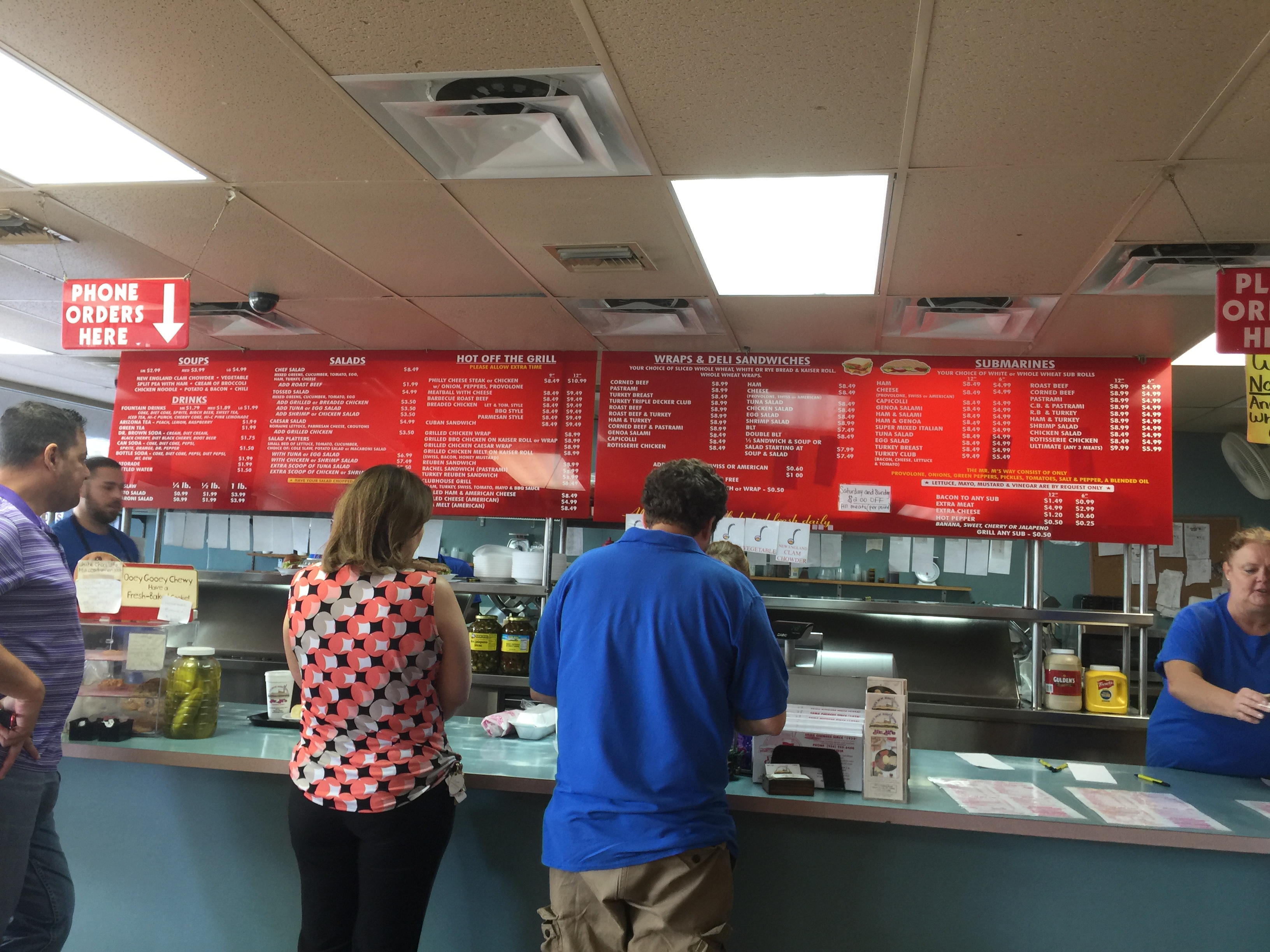 Front counter where you order and pick up your food. 