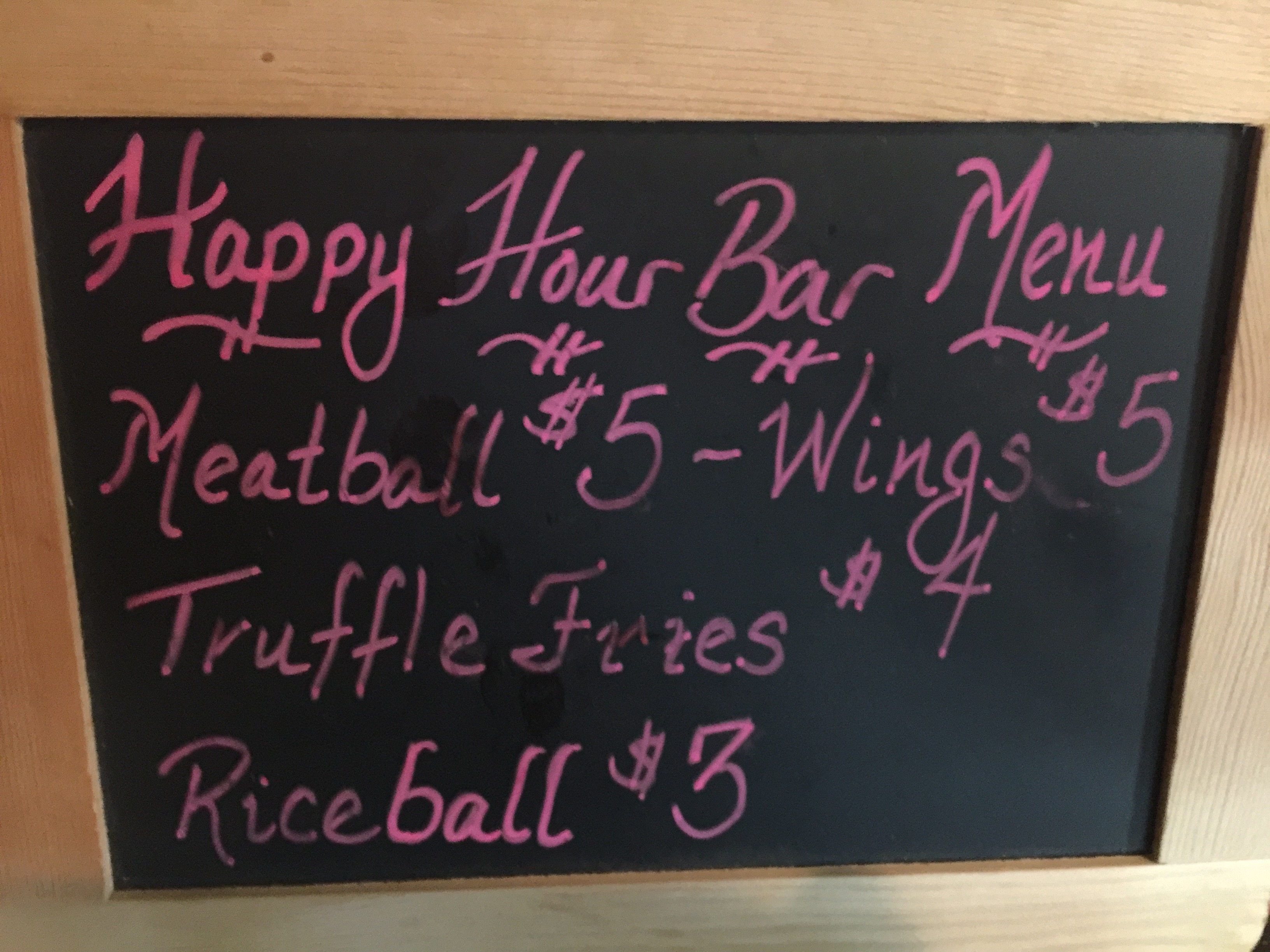 Food Specials on Happy Hour