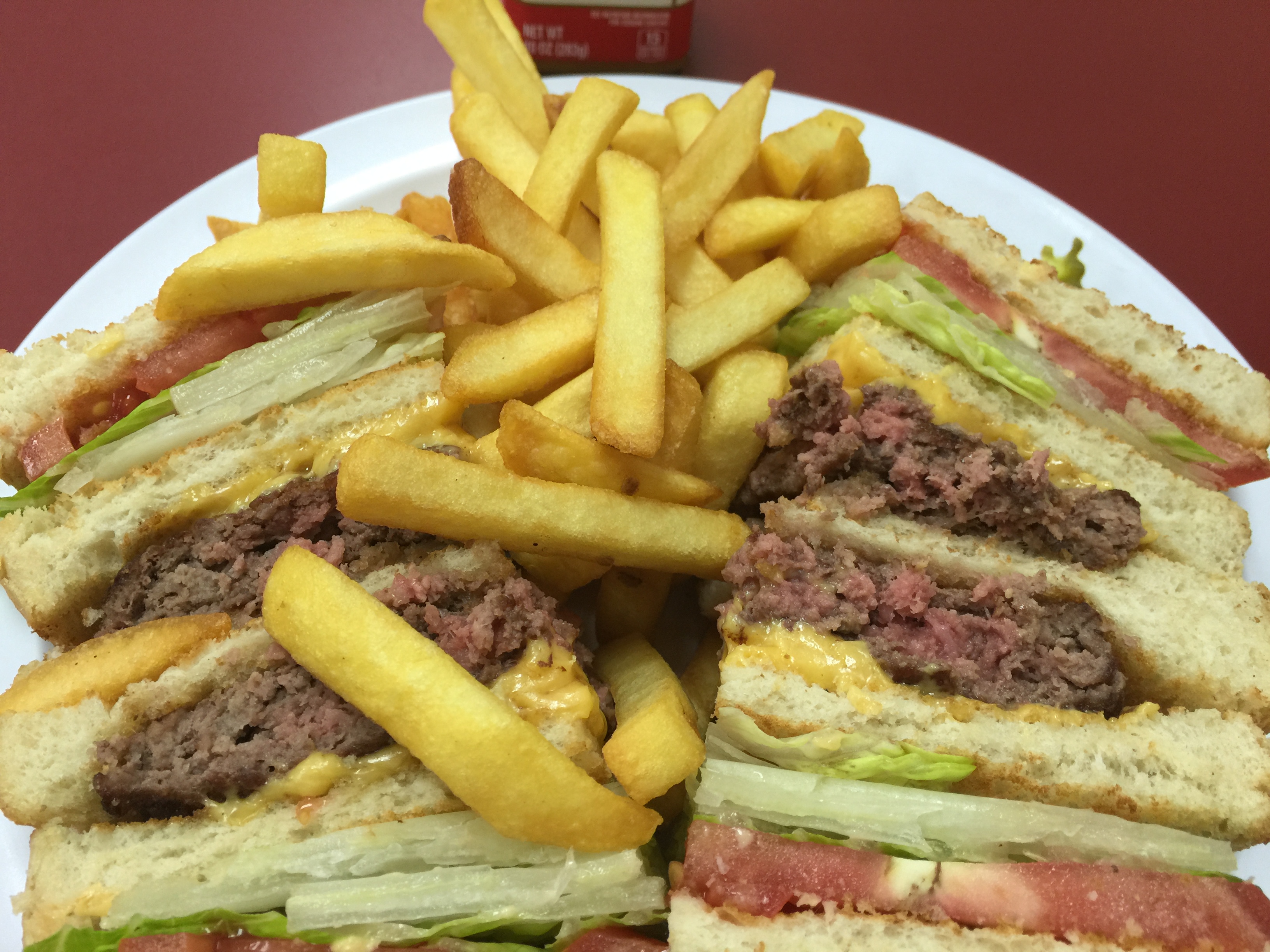 Special...Cheeseburger Club with fries