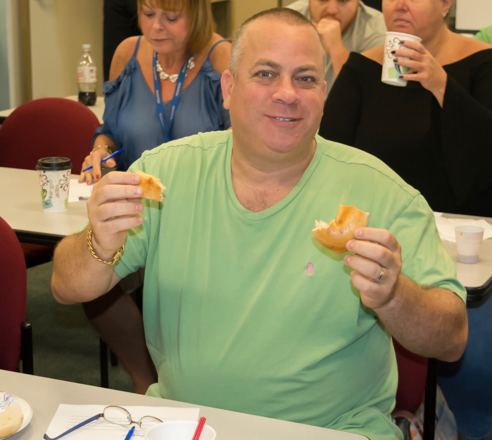 Bagel connoisseur Jeff from Facebook Page Coral Springs Foodie trying to figure out a winner. 